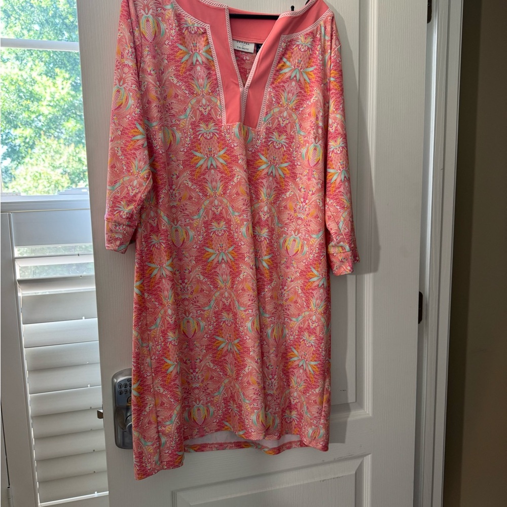 NWT Talbots Pink and Yellow Swim Coverup XXL/1X